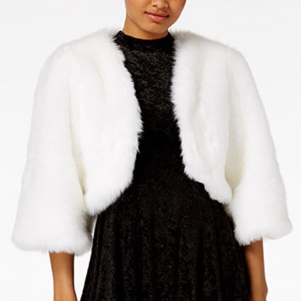 The Edit by Seventeen Faux Fur Cropped Jacket